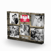 Polen Foto-Block, polnische Flagge, Holz Fotoblock (Rechts)