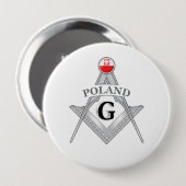Polen Freimaurerei Zeichen Button (Vorne & Hinten)