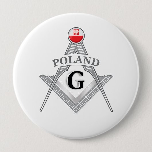 Polen Freimaurerei Zeichen Button (Vorderseite)
