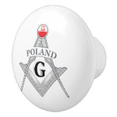 Polen Freimaurerei Zeichen Keramikknauf (Rechts)
