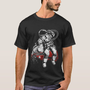 Polen Fremder Planet Flagge Astronaut T-Shirt