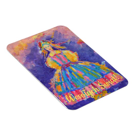 Polen Frohe Weihnachten Wesołych Świąt Geschenk Magnet (Rechte Seite)