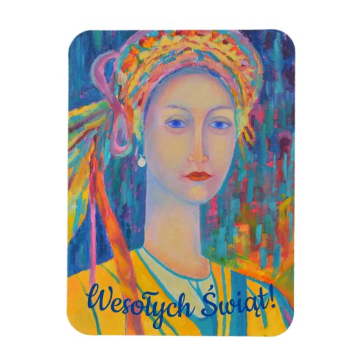 Polen Frohe Weihnachten Wesołych Świąt Geschenk Magnet (Vertikal)