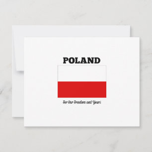 Polen "Für unsere Freiheit und Ihre" Karte