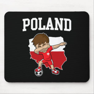 Polen Fußball Dabbing Footbyll Polska Polnische Ki Mousepad