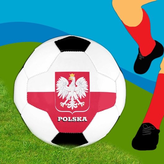 Polen Fußball, Emblem & Polnische Flagge / Sport Fußball