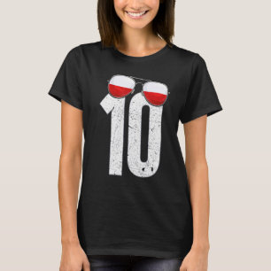 Polen Fußballspielerflagge Nummer 10 Pole T-Shirt