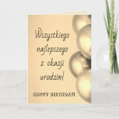 Polen - Geburtstag glücklich Karte (Vorderseite)