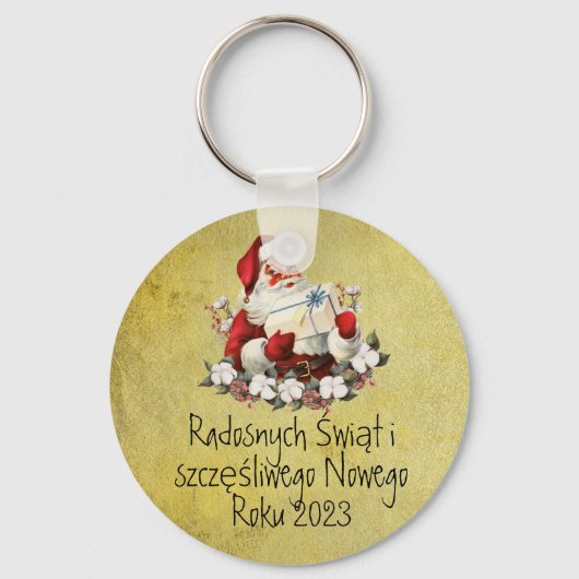 Polen Geschenk Wesołych Świąt Frohe Weihnachten Po Schlüsselanhänger (Vorderseite)