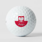 Polen Golfbälle, polnische Flaggengolfer / Patriot Golfball (Vorderseite)