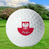 Polen Golfbälle, polnische Flaggengolfer / Patriot Golfball
