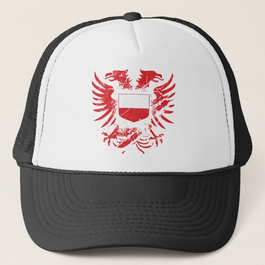 Polen Grunged Truckerkappe (Vorderseite)