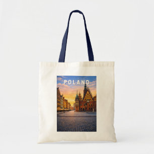 Polen Illustration Reise Kunst Vintage Tragetasche