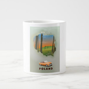 Polen Illustriertes Reiseplakat. Jumbo-Tasse