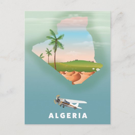 Polen Illustriertes Reiseplakat. Postkarte (Vorderseite)