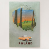 Polen Illustriertes Reiseplakat. Puzzle (Vertikal)