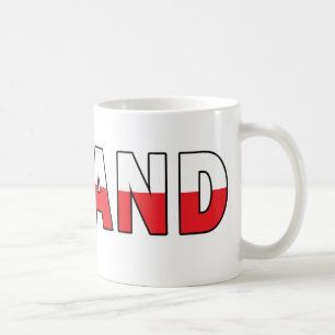 Polen in polnischen Flaggenfarben Kaffeetasse