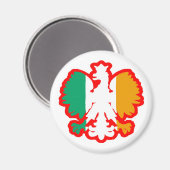 POLEN/IRISH FLAG MAGNET (Vorderseite/Rückseite)