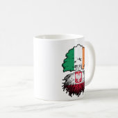 Polen - Irish Ireland Tree Roots Flag Kaffeetasse (VorderseiteRechts)