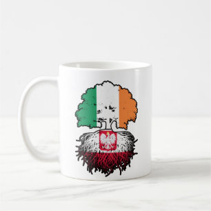 Polen - Irish Ireland Tree Roots Flag Kaffeetasse