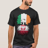 Polen - Irish Ireland Tree Roots Flag T-Shirt (Vorderseite)