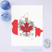 Polen - Kanadas Flag-Karte Flyer (Einzeln)