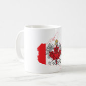 Polen - Kanadas Flag-Karte Kaffeetasse (Vorderseite Links)