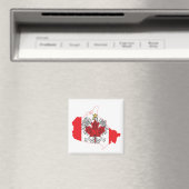 Polen - Kanadas Flag-Karte Magnet (In Situ (Geschirrspüler))