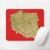 Polen-Karte Mousepad (Mit Mouse)