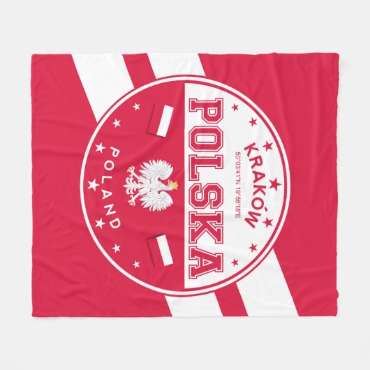 Polen Krakau Fleecedecke (Vorderseite (Horizontal))
