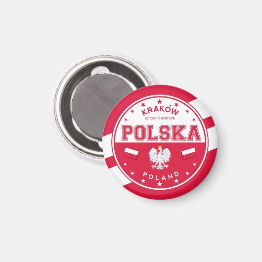 Polen Krakau Magnet (Vorderseite/Rückseite)
