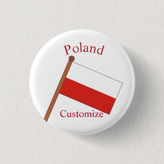 Polen Landesflagge Thunder_Cove Button (Vorderseite)