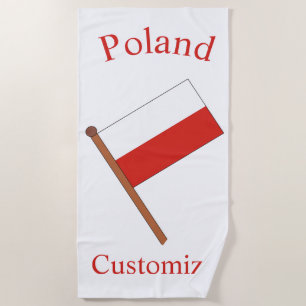 Polen Landesflagge Thunder_Cove Strandtuch