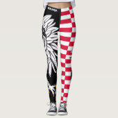 Polen Leggings, Patriotik, Adler, polnische Flagge Leggings (Vorderseite)