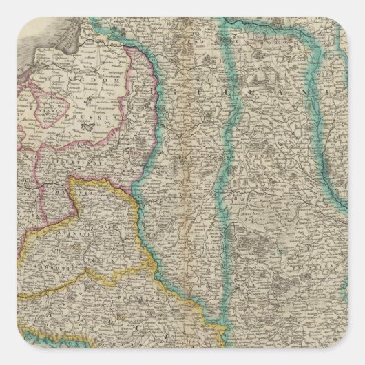 Polen, Litauen Quadratischer Aufkleber (Vorderseite)