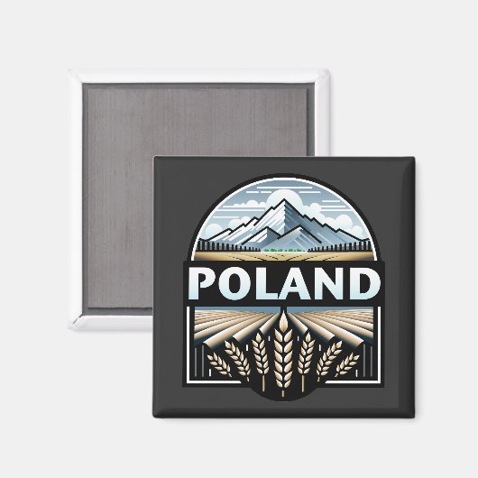 Polen Magnet (Vorderseite/Rückseite)