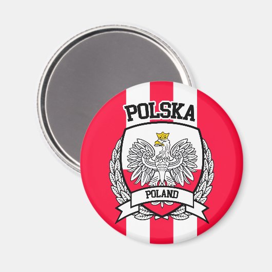 Polen Magnet (Vorderseite/Rückseite)