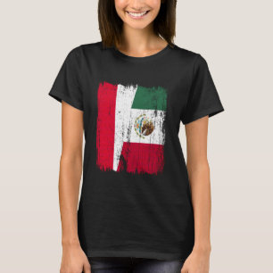Polen Mexiko Halbflagge Polnisch-Mexikanisches Erb T-Shirt