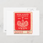 Polen Millennium-Briefmarke Postkarte (Vorne/Hinten)