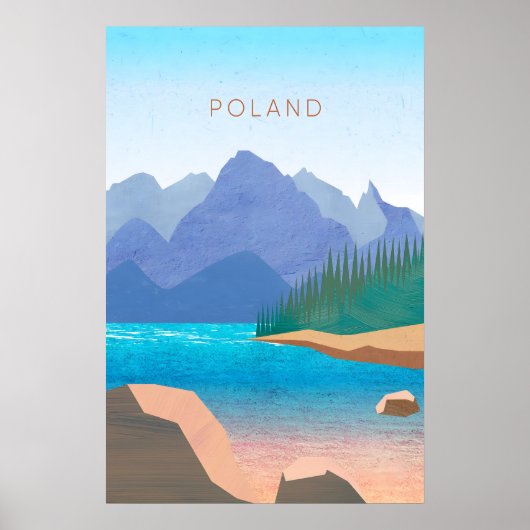 Polen Minimal Reiseplakat Poster (Vorne)