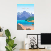 Polen Minimal Reiseplakat Poster (Heimbüro)