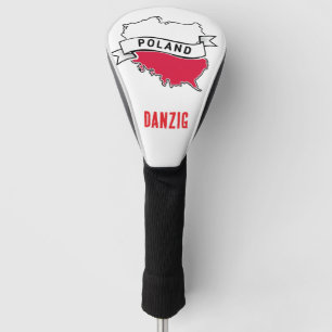 Polen mit Karte und Flagge Golf Headcover