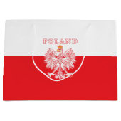 Polen mit Rot-Polnischem Eagle Große Geschenktüte (Vorderseite)