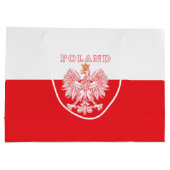 Polen mit Rot-Polnischem Eagle Große Geschenktüte (Rückseite)