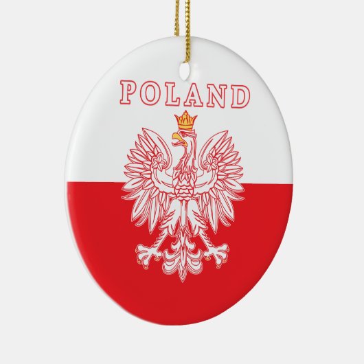 Polen mit Rot-Polnischem Eagle Keramik Ornament (Rechts)