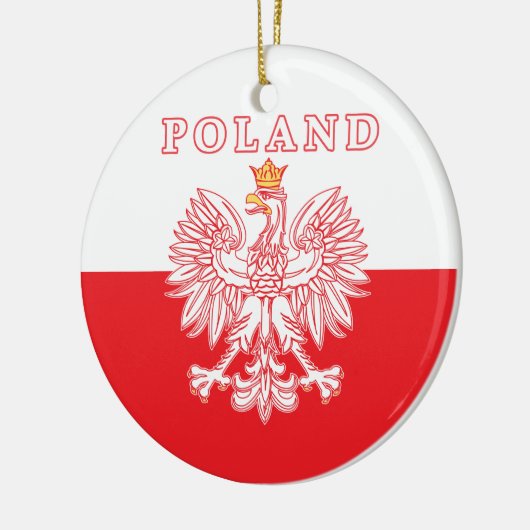 Polen mit Rot-Polnischem Eagle Keramik Ornament (Links)