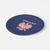 Polen mit Rot-Polnischem Eagle Pappteller (Schrägansicht)