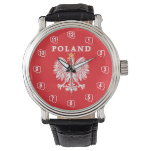 Polen mit rotem Polnischem Adler Armbanduhr