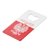 Polen mit rotem Polnischem Adler Geldbeutel Flaschenöffner (Vorderseite Schrägansicht)