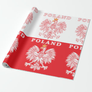 Polen mit rotem Polnischem Adler Geschenkpapier